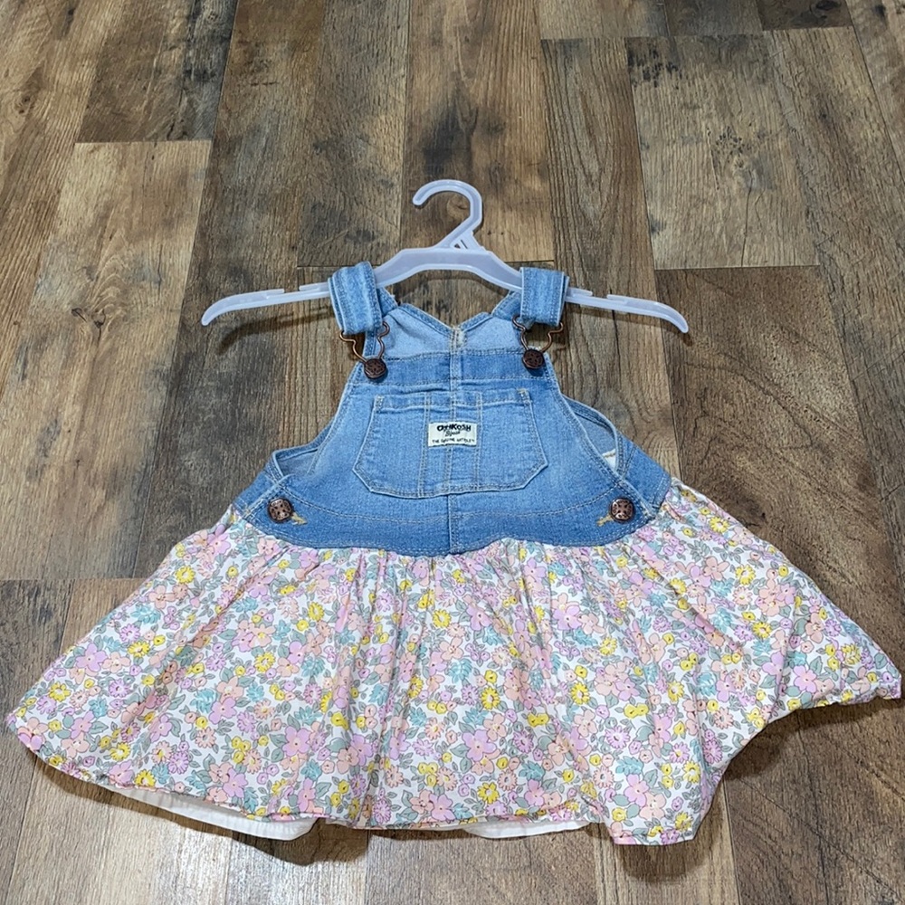 ⚡️5/$25⚡️ Oshkosh Overall Dress Floral